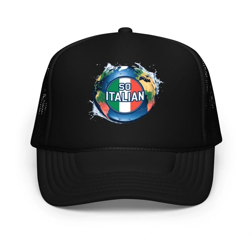 So Italian Black Trucker Hat with Colorful Logo by I’M So What Co 2025 - Picture 4 of 5
